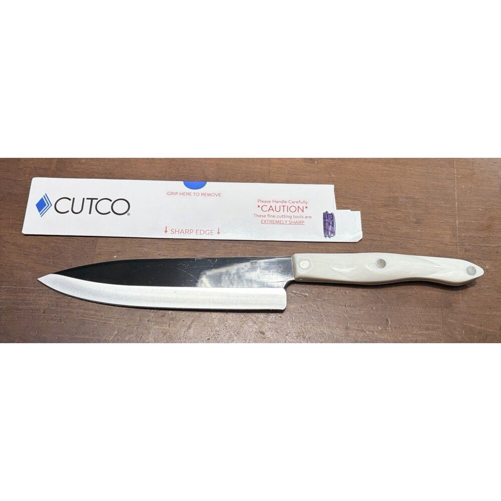 CUTCO 1728 Petite Chef Knife Pearl white handle